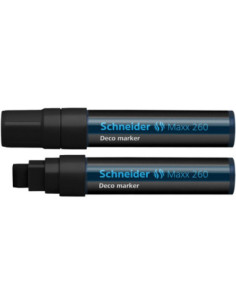 SD-5357/NEGRU-10,Marker cu creta lichida 5-15 mm Deco Schneider 260 NEGRU - Set 10