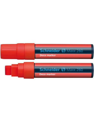 SD-5357/ROSU-10,Marker cu creta lichida 5-15 mm Deco Schneider 260 ROSU - Set 10