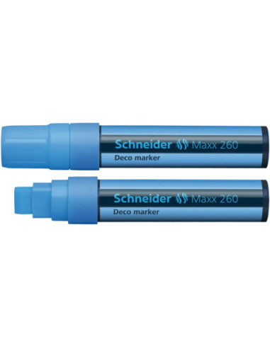SD-5357/ALBASTRU-10,Marker cu creta lichida 5-15 mm Deco Schneider 260 ALBASTRU - Set 10