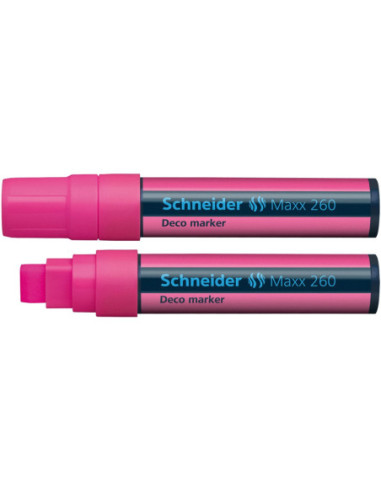 SD-5357/ROZ-10,Marker cu creta lichida 5-15 mm Deco Schneider 260 ROZ - Set 10