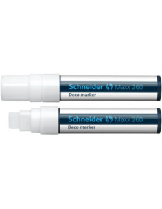 SD-5357/ALB-10,Marker cu creta lichida 5-15 mm Deco Schneider 260 ALB - Set 10