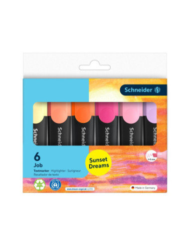 SD-TMK055,Textmarker Schneider Job Sunset Dreams 6 culori/set