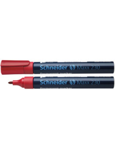SD-3028/ROSU-10,Marker permanent varf rotund 1-3 mm Schneider 230 ROSU - Set 10