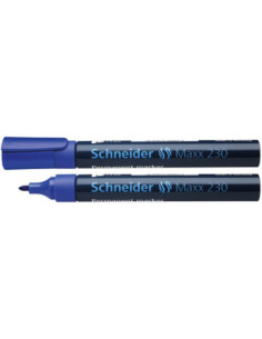SD-3028/ALBASTRU-10,Marker permanent varf rotund 1-3 mm Schneider 230 ALBASTRU - Set 10
