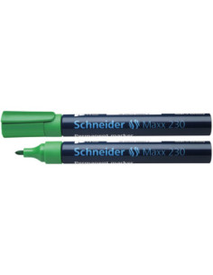 SD-3028/VERDE-10,Marker permanent varf rotund 1-3 mm Schneider 230 VERDE - Set 10