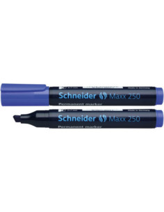 SD-2928/ALBASTRU-10,Marker permanent varf tesit 2-7 mm Schneider 250 ALBASTRU - Set 10
