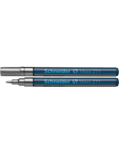 SD-5188/ARGINTIU-10,Marker cu vopsea 1-2 mm Schneider 271 ARGINTIU - Set 10