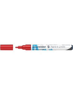 SD-PMK017/ROSU-10,Marker cu vopsea acrilica Paint-It 310 2 mm Schneider ROSU - Set 10 2