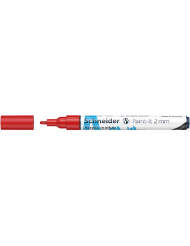SD-PMK017/ROSU-10,Marker cu vopsea acrilica Paint-It 310 2 mm Schneider ROSU - Set 10