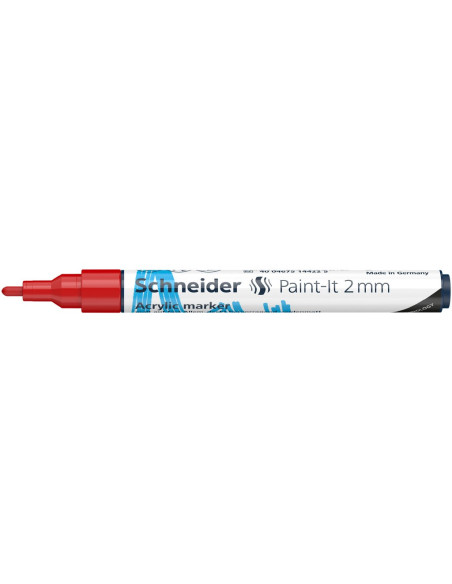 SD-PMK017/ROSU-10,Marker cu vopsea acrilica Paint-It 310 2 mm Schneider ROSU - Set 10