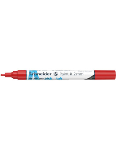 SD-PMK017/ROSU-10,Marker cu vopsea acrilica Paint-It 310 2 mm Schneider ROSU - Set 10