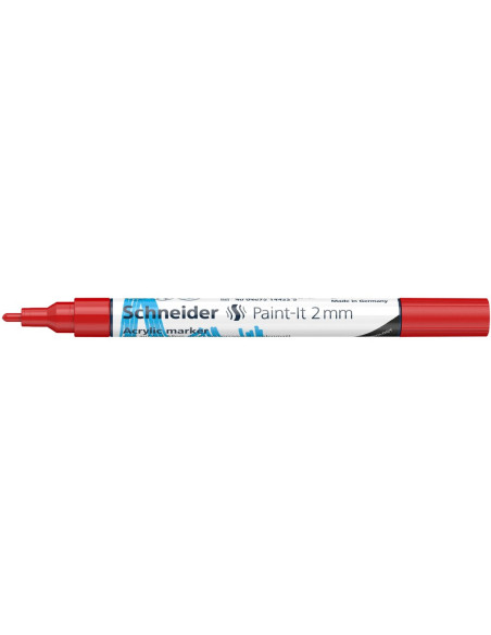 SD-PMK017/ROSU-10,Marker cu vopsea acrilica Paint-It 310 2 mm Schneider ROSU - Set 10