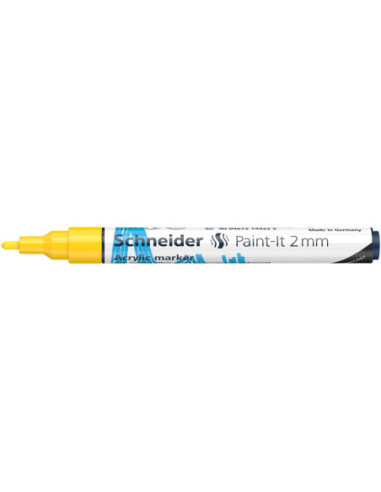 SD-PMK017/GALBEN-5,Marker cu vopsea acrilica Paint-It 310 2 mm Schneider GALBEN - Set 5