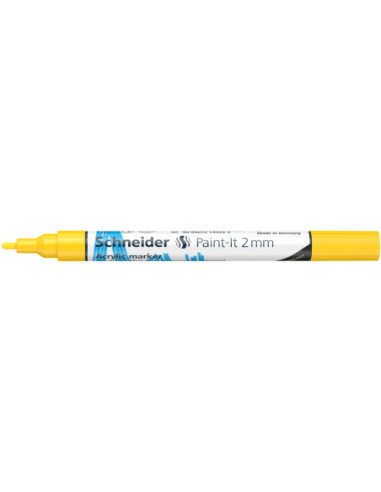 SD-PMK017/GALBEN-5,Marker cu vopsea acrilica Paint-It 310 2 mm Schneider GALBEN - Set 5
