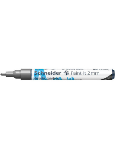 SD-PMK017/ARGINTIU-10,Marker cu vopsea acrilica Paint-It 310 2 mm Schneider ARGINTIU - Set 10
