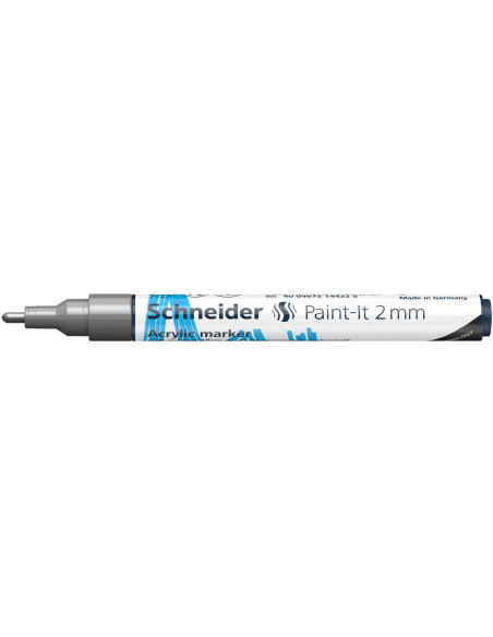 SD-PMK017/ARGINTIU-10,Marker cu vopsea acrilica Paint-It 310 2 mm Schneider ARGINTIU - Set 10