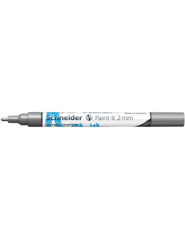 SD-PMK017/ARGINTIU-10,Marker cu vopsea acrilica Paint-It 310 2 mm Schneider ARGINTIU - Set 10