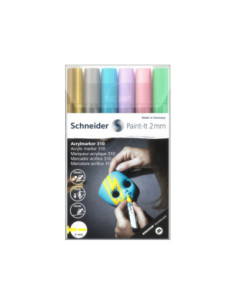 SD-PMK026,Marker cu vopsea acrilica Paint-It 310 2 mm Schneider 6 buc/set2