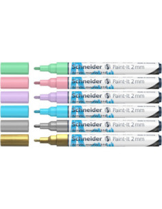 SD-PMK026,Marker cu vopsea acrilica Paint-It 310 2 mm Schneider 6 buc/set2 2