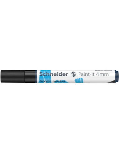 SD-PMK018/NEGRU-5,Marker cu vopsea acrilica Paint-It 320 4 mm Schneider NEGRU - Set 5