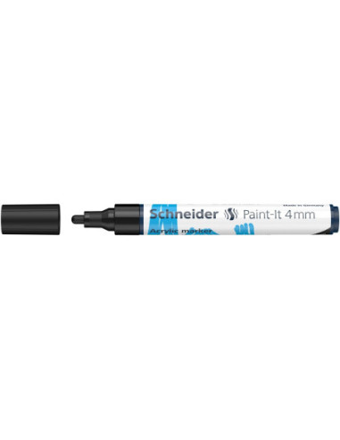SD-PMK018/NEGRU-5,Marker cu vopsea acrilica Paint-It 320 4 mm Schneider NEGRU - Set 5