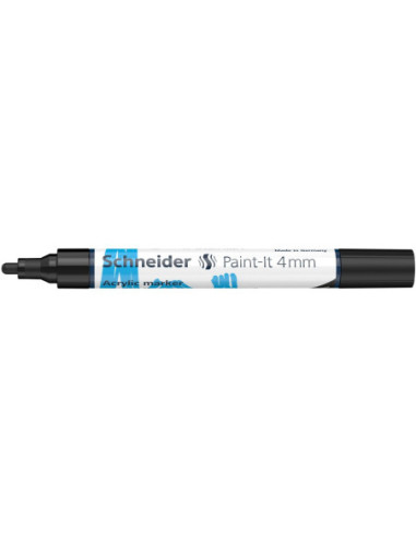 SD-PMK018/NEGRU-5,Marker cu vopsea acrilica Paint-It 320 4 mm Schneider NEGRU - Set 5