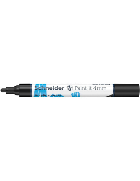 SD-PMK018/NEGRU-5,Marker cu vopsea acrilica Paint-It 320 4 mm Schneider NEGRU - Set 5