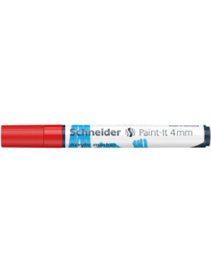 SD-PMK018/ROSU-5,Marker cu vopsea acrilica Paint-It 320 4 mm Schneider ROSU - Set 5