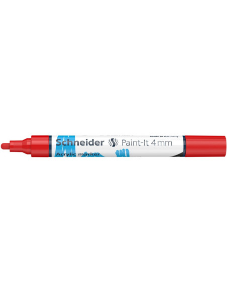 SD-PMK018/ROSU-5,Marker cu vopsea acrilica Paint-It 320 4 mm Schneider ROSU - Set 5