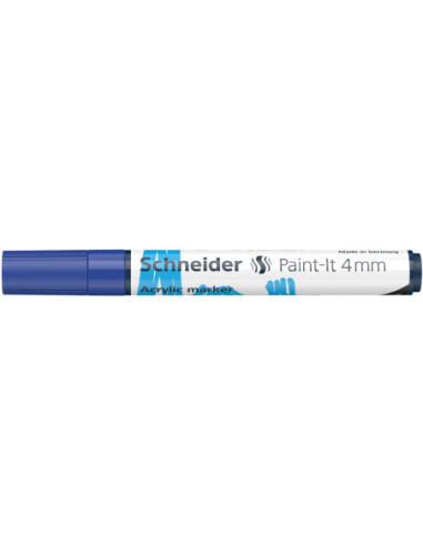 SD-PMK018/ALBASTRU-5,Marker cu vopsea acrilica Paint-It 320 4 mm Schneider ALBASTRU - Set 5
