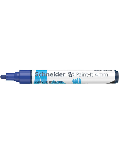 SD-PMK018/ALBASTRU-5,Marker cu vopsea acrilica Paint-It 320 4 mm Schneider ALBASTRU - Set 5