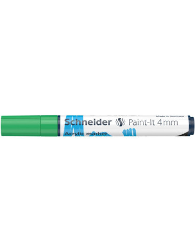 SD-PMK018/VERDE-5,Marker cu vopsea acrilica Paint-It 320 4 mm Schneider VERDE - Set 5