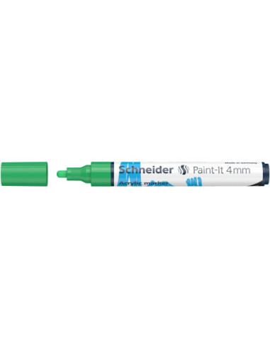 SD-PMK018/VERDE-5,Marker cu vopsea acrilica Paint-It 320 4 mm Schneider VERDE - Set 5