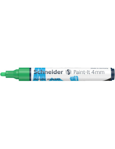 SD-PMK018/VERDE-5,Marker cu vopsea acrilica Paint-It 320 4 mm Schneider VERDE - Set 5