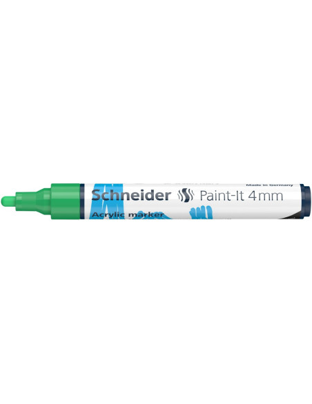 SD-PMK018/VERDE-5,Marker cu vopsea acrilica Paint-It 320 4 mm Schneider VERDE - Set 5