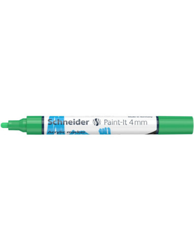 SD-PMK018/VERDE-5,Marker cu vopsea acrilica Paint-It 320 4 mm Schneider VERDE - Set 5