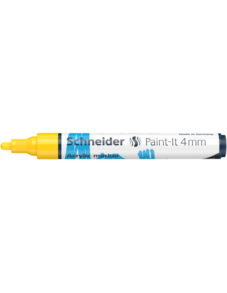 SD-PMK018/GALBEN-5,Marker cu vopsea acrilica Paint-It 320 4 mm Schneider GALBEN - Set 5