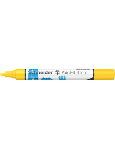SD-PMK018/GALBEN-5,Marker cu vopsea acrilica Paint-It 320 4 mm Schneider GALBEN - Set 5