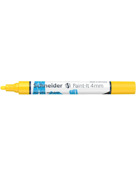 SD-PMK018/GALBEN-5,Marker cu vopsea acrilica Paint-It 320 4 mm Schneider GALBEN - Set 5