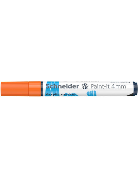 SD-PMK018/PORTOCALIU-5,Marker cu vopsea acrilica Paint-It 320 4 mm Schneider PORTOCALIU - Set 5