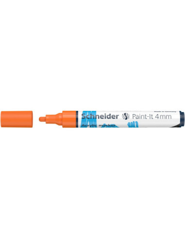 SD-PMK018/PORTOCALIU-5,Marker cu vopsea acrilica Paint-It 320 4 mm Schneider PORTOCALIU - Set 5