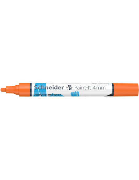 SD-PMK018/PORTOCALIU-5,Marker cu vopsea acrilica Paint-It 320 4 mm Schneider PORTOCALIU - Set 5