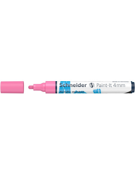 SD-PMK018/ROZPAL-5,Marker cu vopsea acrilica Paint-It 320 4 mm Schneider ROZPAL - Set 5