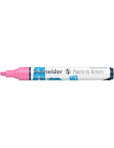 SD-PMK018/ROZPAL-5,Marker cu vopsea acrilica Paint-It 320 4 mm Schneider ROZPAL - Set 5