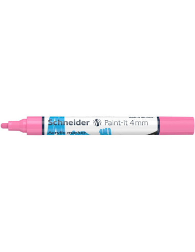 SD-PMK018/ROZPAL-5,Marker cu vopsea acrilica Paint-It 320 4 mm Schneider ROZPAL - Set 5
