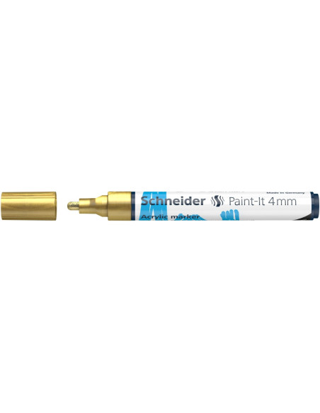 SD-PMK018/AURIU-5,Marker cu vopsea acrilica Paint-It 320 4 mm Schneider AURIU - Set 5