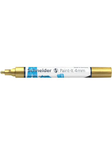 SD-PMK018/AURIU-5,Marker cu vopsea acrilica Paint-It 320 4 mm Schneider AURIU - Set 5