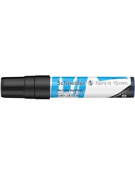 SD-PMK019/NEGRU-5,Marker cu vopsea acrilica Paint-It 330 15 mm Schneider NEGRU - Set 5