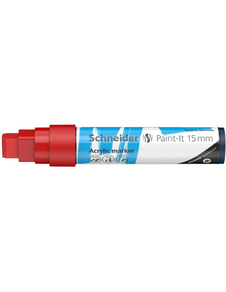 SD-PMK019/ROSU-5,Marker cu vopsea acrilica Paint-It 330 15 mm Schneider ROSU - Set 5