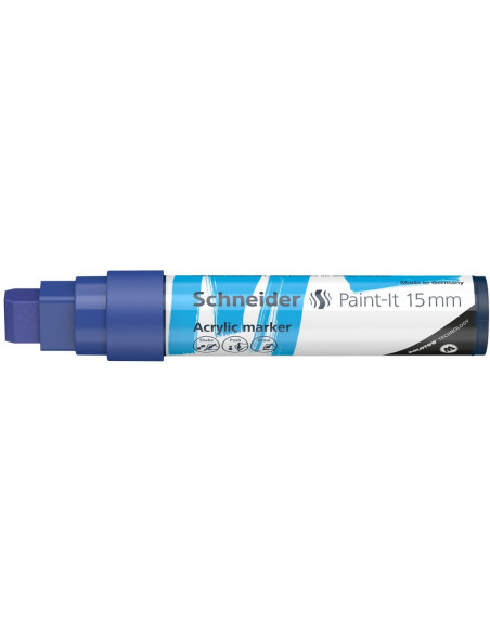 SD-PMK019/ALBASTRU-5,Marker cu vopsea acrilica Paint-It 330 15 mm Schneider ALBASTRU - Set 5